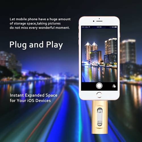 flash photo stick for iphone 64gb 128gb 256gb high speed usb 3 0 memory storage otg 3 in 1 u disk with free type c adapter for smart phones pc and more devices