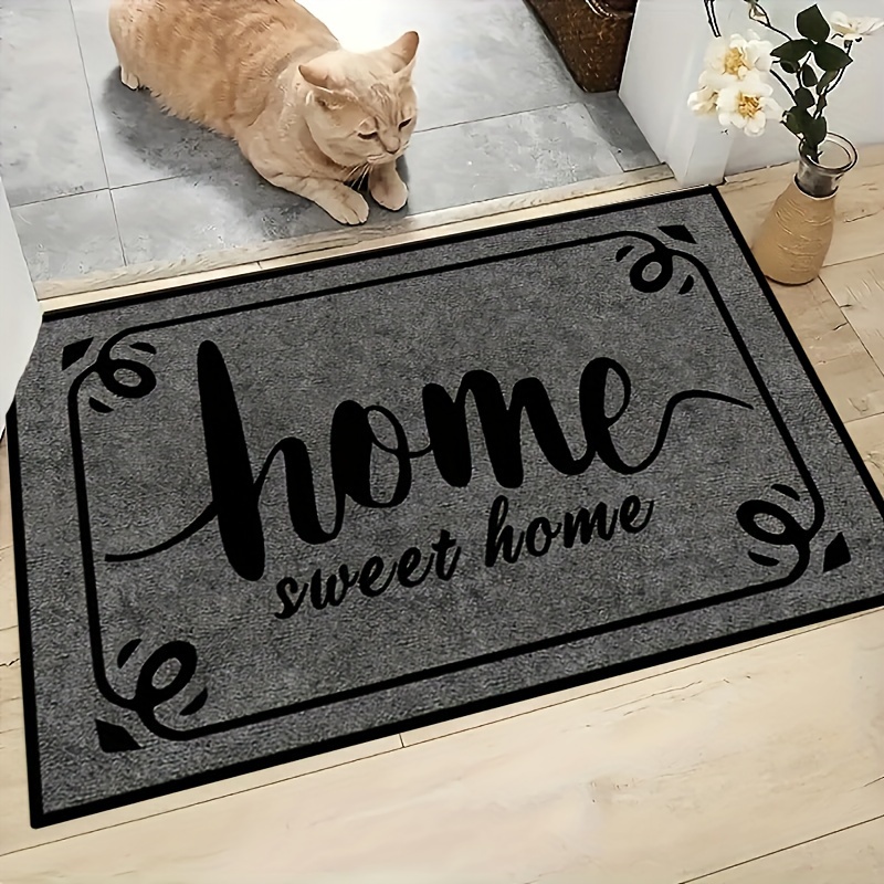 

1pc Elegant Welcome Doormat, Non-slip, Machine Washable Polyester Entrance Mat, For Home, Living Room, Kitchen, Bedroom, Farmhouse, Hallway, Laundry Room