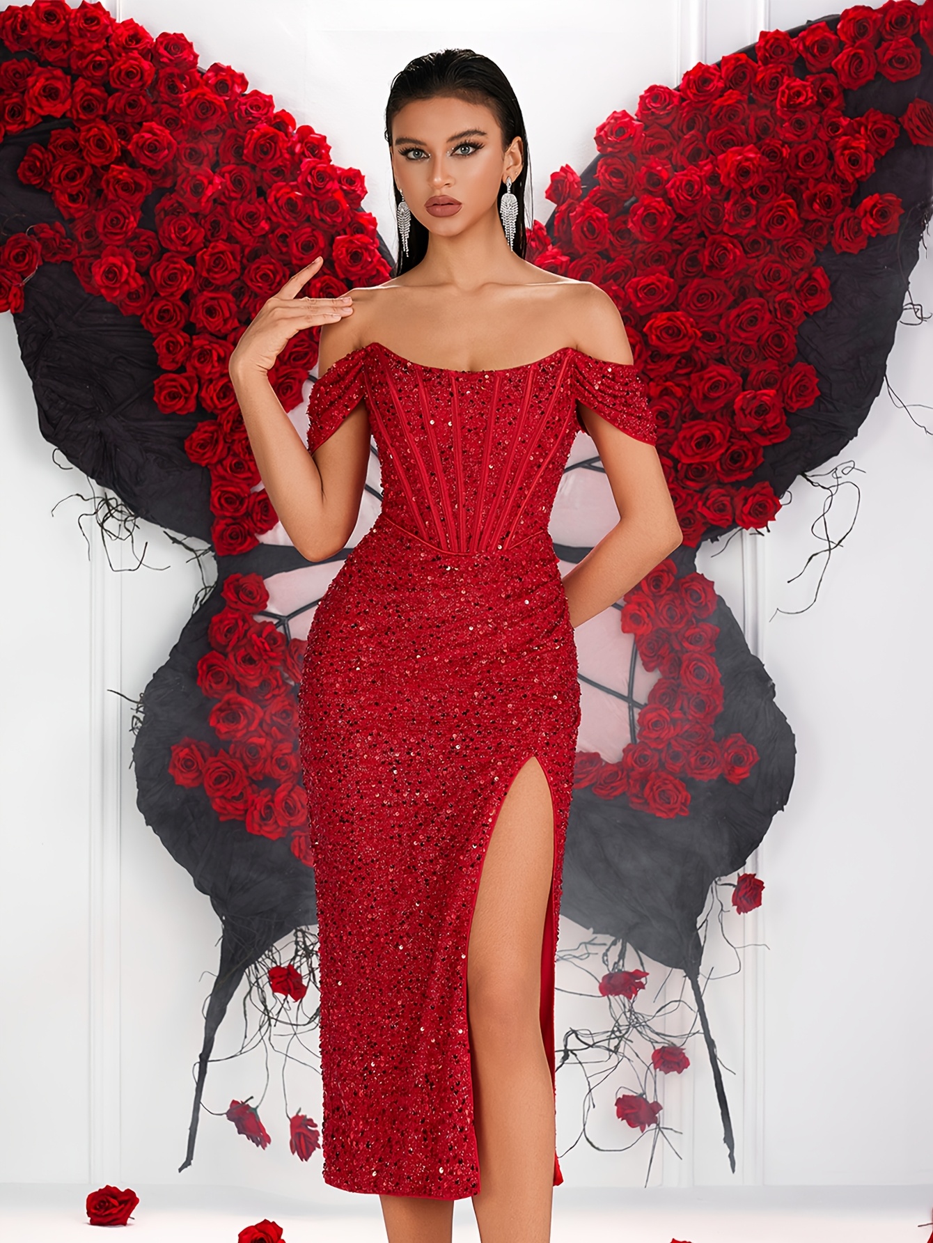 red bling dress - Germany