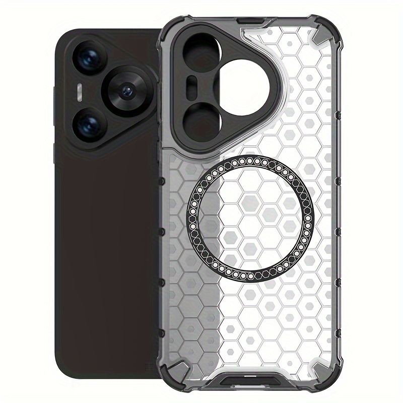 1Pc Protective Case for Huawei Pura 70/70Pro/70Pro+/70Ultra,With Magnetic And Support Wireless Charging,Full Protection,Lens Protection_voghion.com