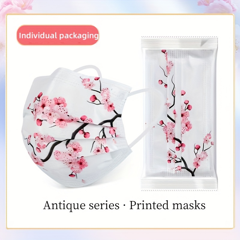 10pcs Romantic Floral and Starry Sky Print Women's Face Masks