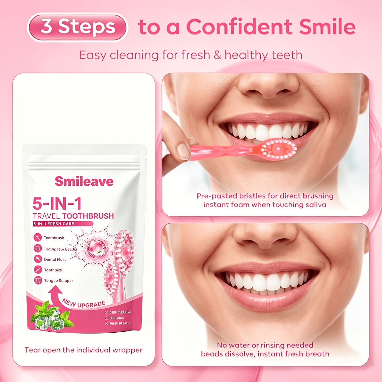 Smileave Brand 10pcs/Pack Multifunctional Dental Care Kit