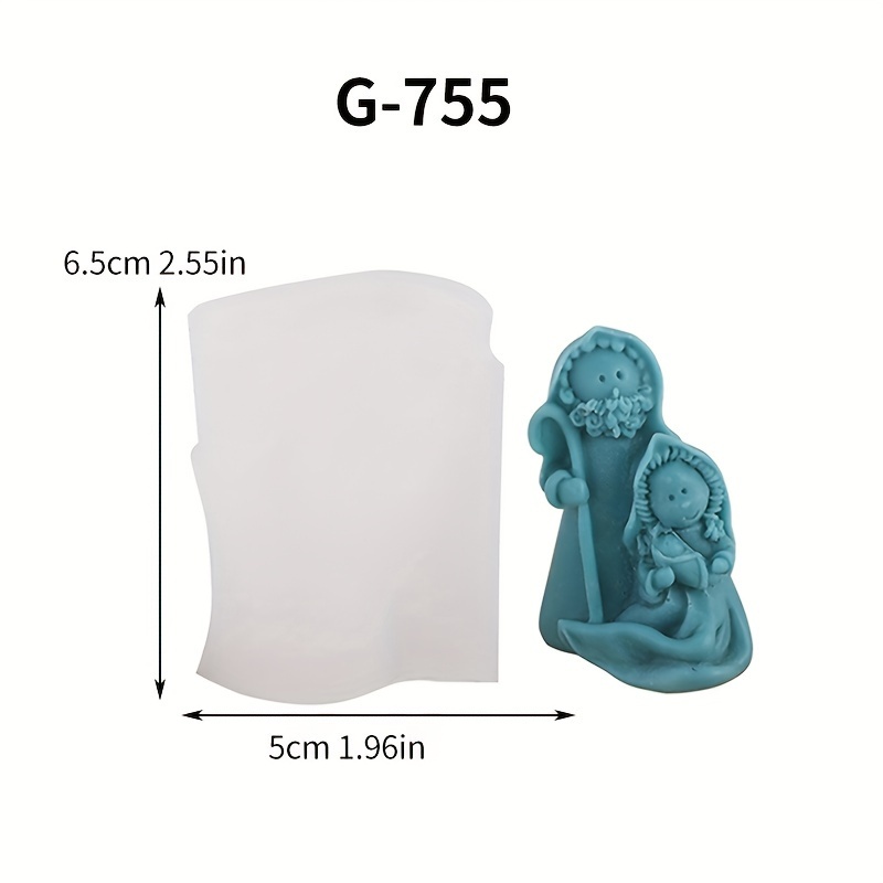 TEMU 1 pz Stampo per aromaterapia con candela per famiglia, ciondolo in silicone con colla a , stampo decorativo