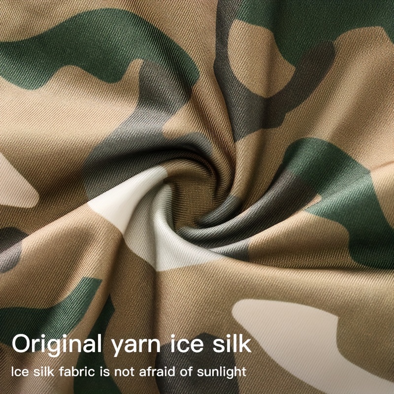 A Summer Tactical Camouflage Hood for Men And Women, Suitable for Outdoor Fishing, Sun Protection, Cycling, Made of Breathable .