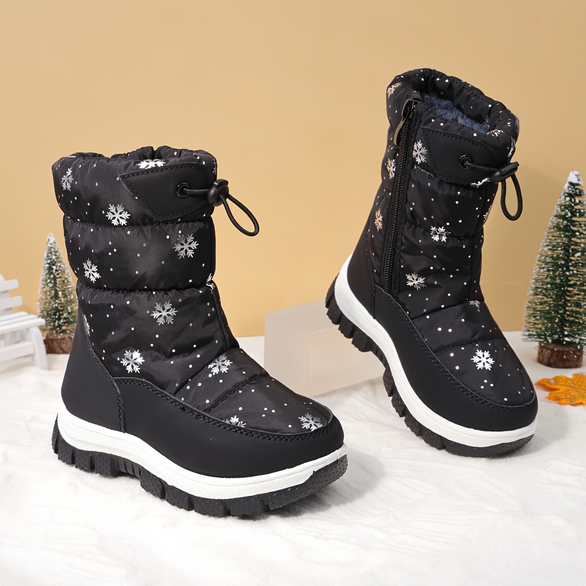 Meisjes Winter Sneeuwlaarzen - Verdikte Warme Anti-Slip Traction Tread