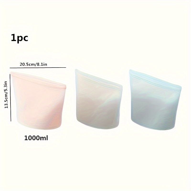 popular   1pc silicone food storage bag reusable self sealing freshness keeper for fruits vegetables milk kitchen fridge   contact safe freezer friendly details 9