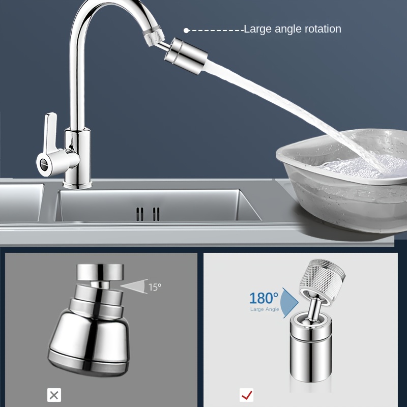 kitchen swivel spout accessory rotatable extension anti