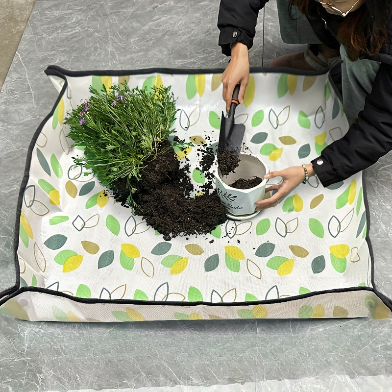 1 Pack, Plant Potting Mat, Thick Waterproof Potting Mat for Indoor Plant Transplanting And Dirty Control, Foldable Indoor Succulent Potting Mat, Portable Gardening Mat, Home Gardening Waterproof Mat, Succulent Plants, Green Plants, Balcony Repotting And Soil Changing, Flower Mat Operation, Soil Mixing Planting Tools, 4 Sizes Optional, Gardening Tools.