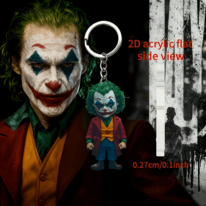 TEMU Llavero del Joker Jack , 2D, unisex, decoración universal para mochila, , bolso escolar, etc., colgante de cámara, , para , Halloween, Navidad,