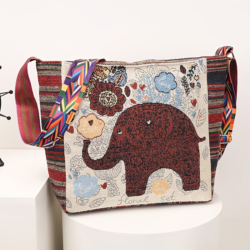 E-shop Vintage Schultertasche im ethnischen Stil, Vintage gestickte Umhängetasche, Damenmode Handtasche und Geldbörse