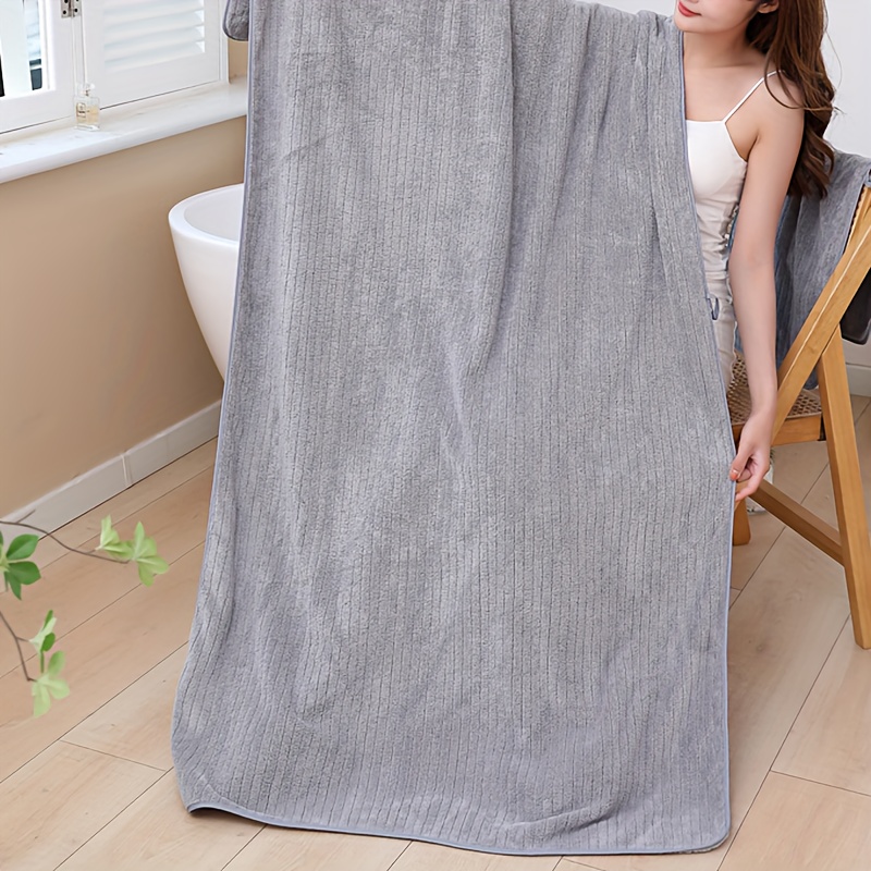 TEMU 1pc Soft And Absorbent Oversized Bath Towel For Home Bathroom, For Shower, Skin Friendly Design