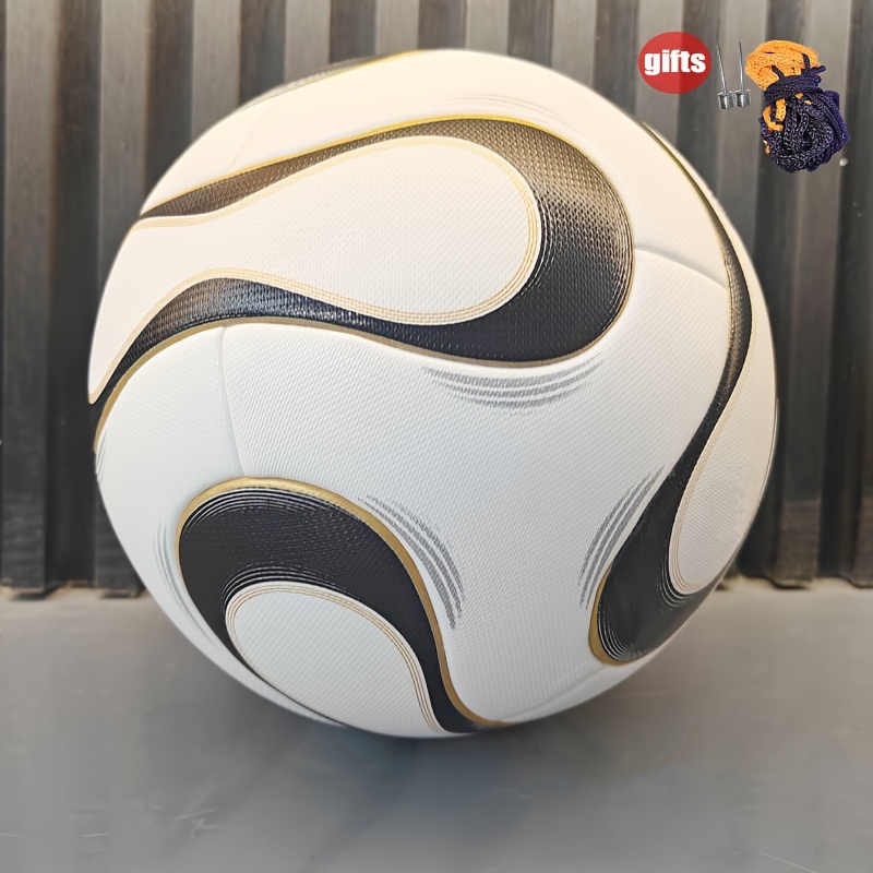 Ballon De Football En Simili Cuir De Qualité Supérieure – Taille 5, Conception Sans Couture Pour Des Performances Et Une Durabilité Améliorées, Idéal Pour Les Matchs Des Adultes