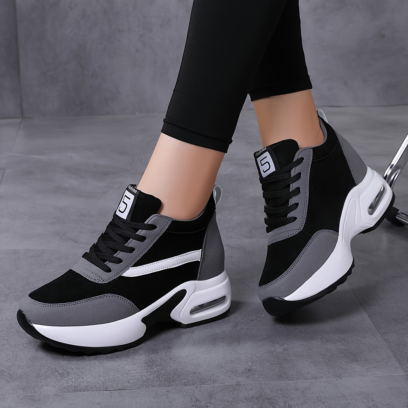 Versatile Women's Sneakers With Thick Non-slip Soles For Casual Wear