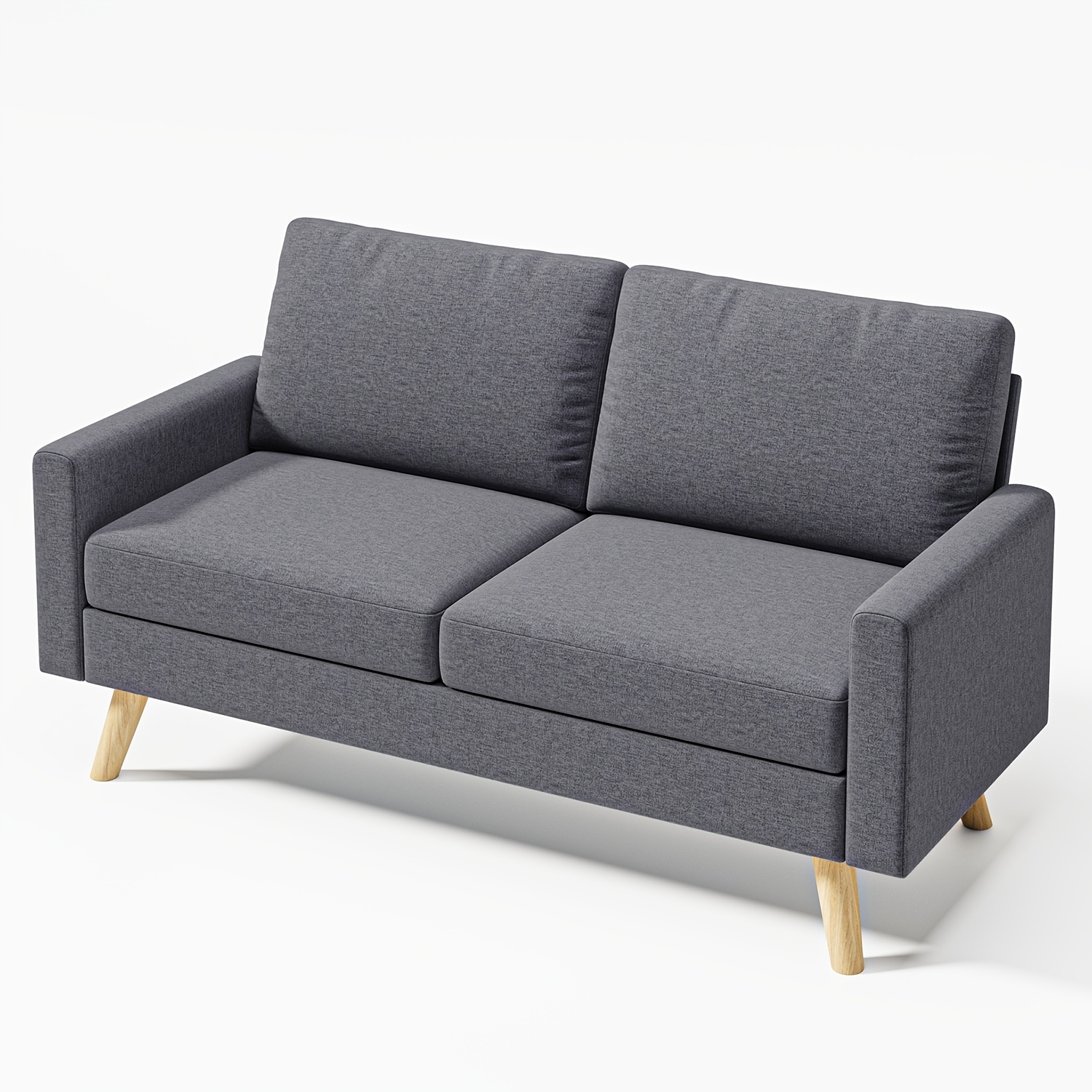 Two-seater Sofa, Small Couch With Comfortable Cushions, Ideal For Small Spaces, Easy To Assemble, 157x72x85cm