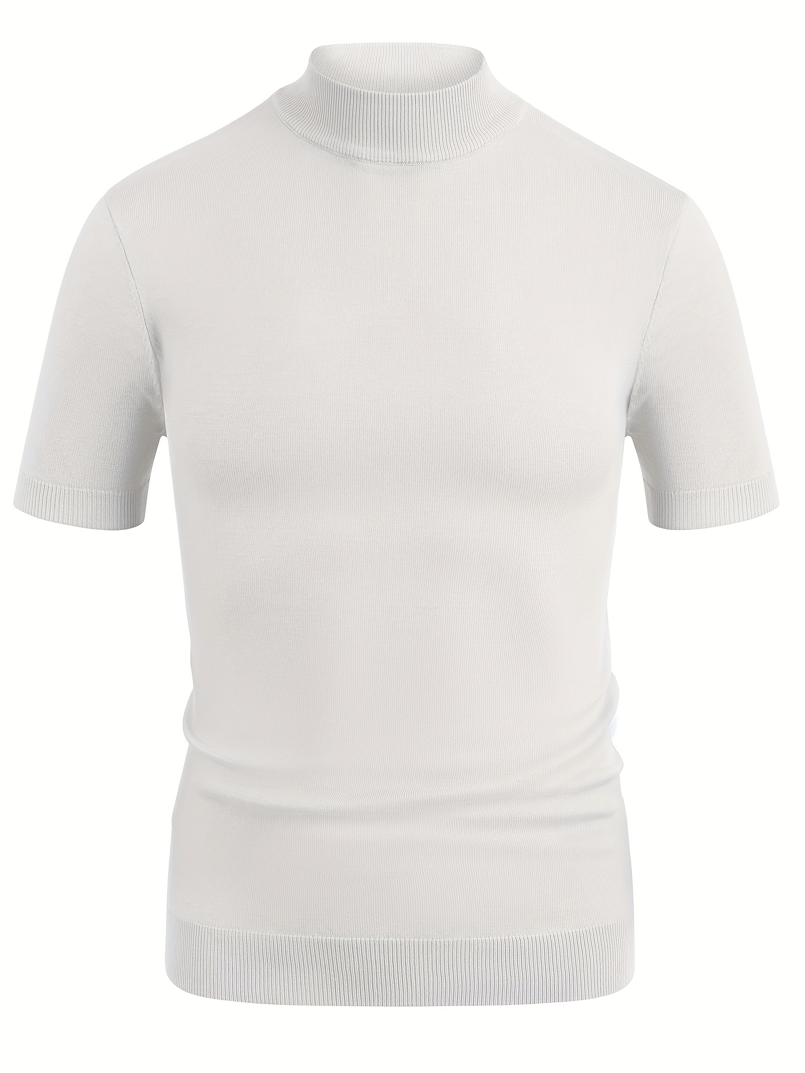 men's mock turtleneck sweater style short sleeve t shirt - Temu