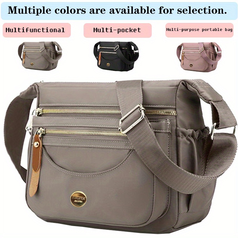 Unisex Multi-Layer Shoulder Bag, Versatile Crossbody Option