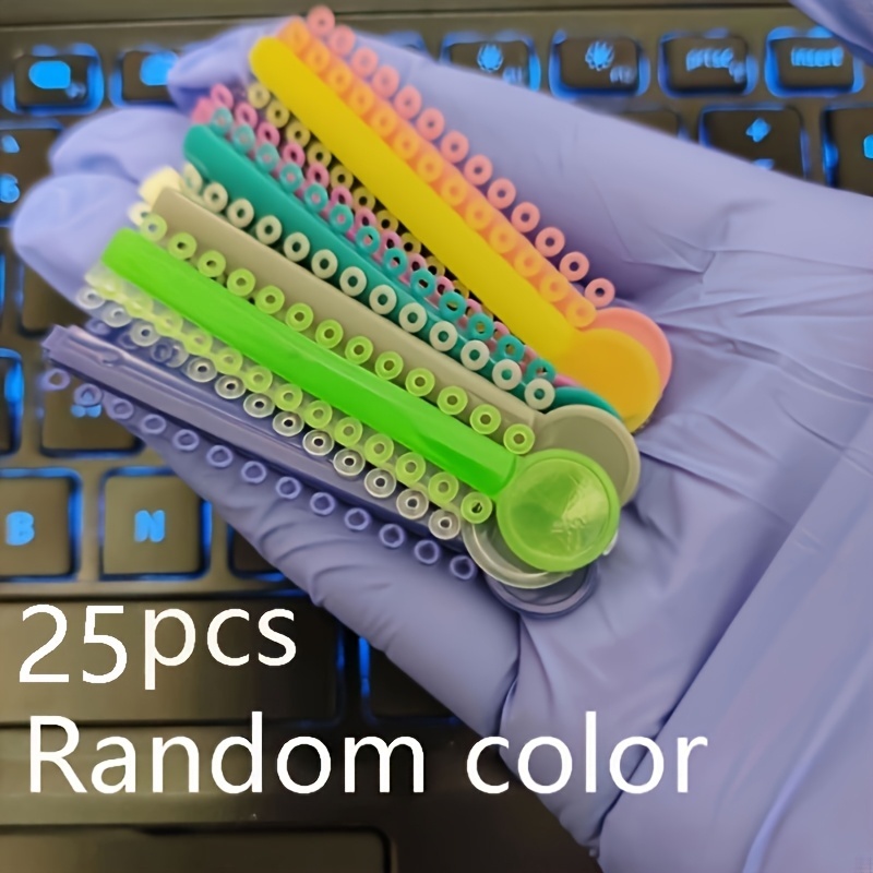 TEMU Bandas de goma de elasticidad de color aleatorio, anillos elásticos de fijación multicolor, adecuadas para manualidades, restauración de ropa y