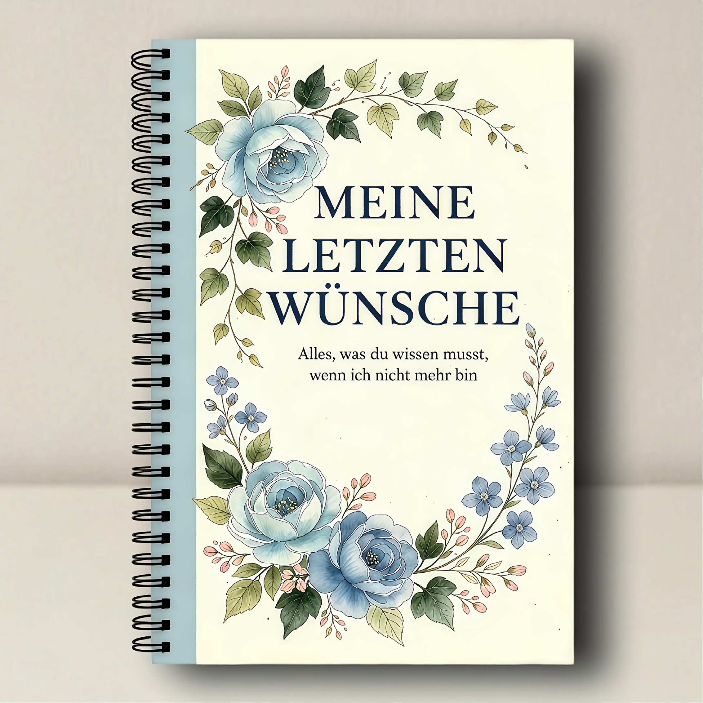 Image of German Original Edition A5 German Language Family Planner & Organizer - Spiral-bound Thick Paper Notebook With Watercolor Tulip Cover, Suitable For Home, Genealogy, Book, Journaling, Gift