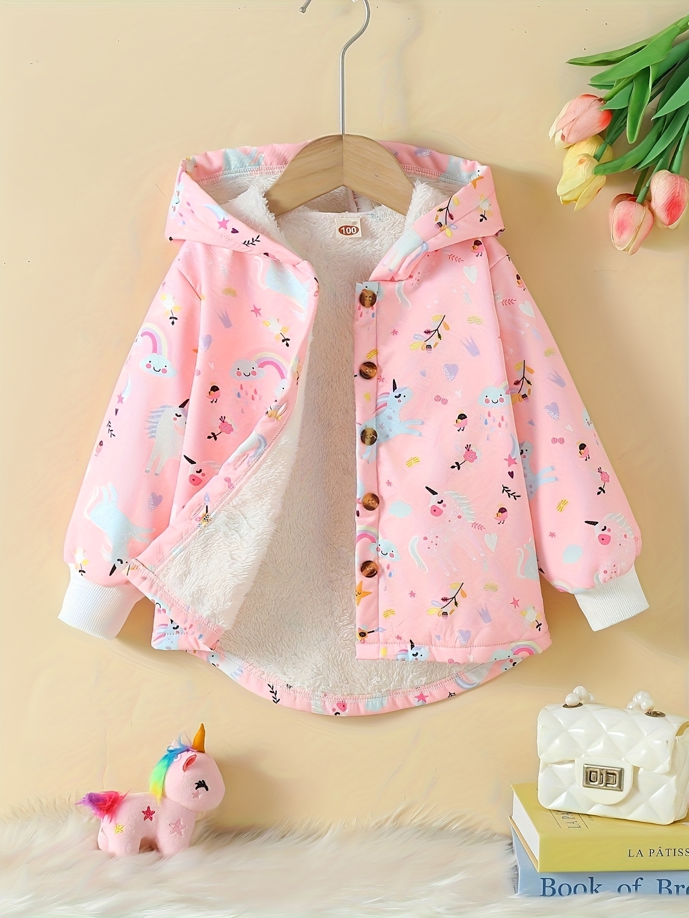 item picture     girls fleece lined windproof jacket