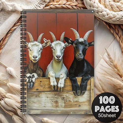 cuaderno a5 en con tres adorables en , , tamaño 21×14.5 cm, encuadernación en de 24 agujeros, 50 hojas 100 páginas, registros de reuniones de , y portátil, para profesionales y uso en