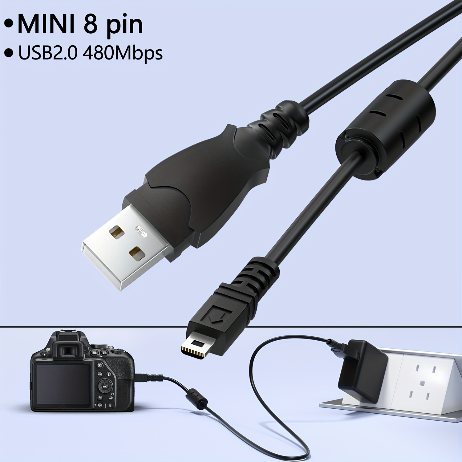 Short USB C To Phone Cable 2-Pack (1FT) - Braided Fast Charging Cable For Phone 14/13/12/11 Etc.