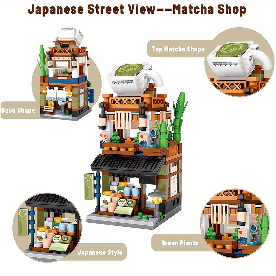 Japanese Street View Building Blocks Mini Diy Bricks - Temu