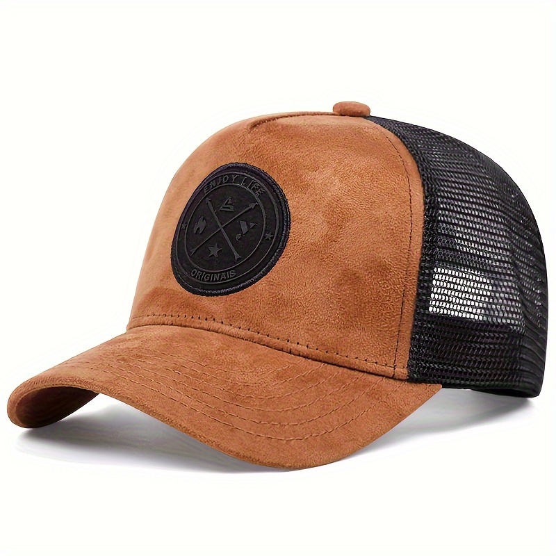 TEMU Men's Outdoor Sports Baseball Trucker   - Polyester Fiber, Hand Wash Or Dry Clean, Sport Style