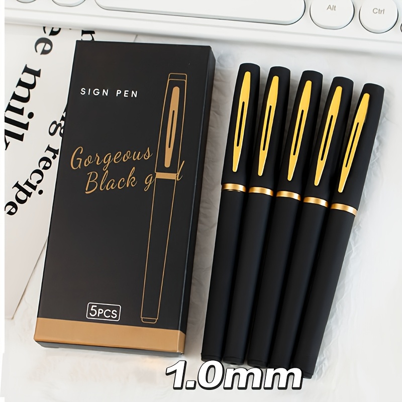 TEMU 5pcs & Gel Pens - 0.5mm/0.7mm/1.0mm , Large , For Use