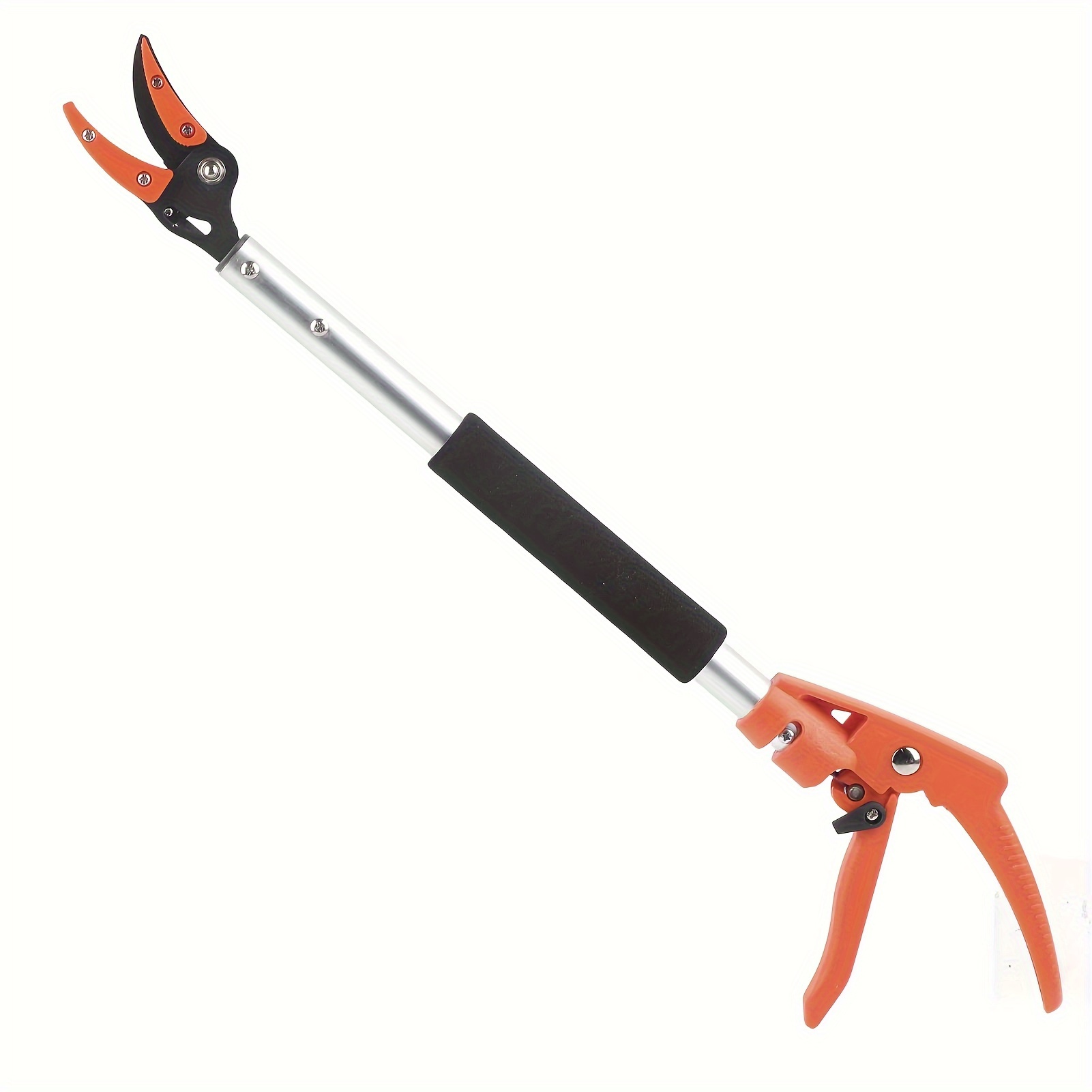 

Alloy Steel Blade Garden Pruner - Classic Fruit Shears With Aluminum Alloy Rod, 2ft Long Reach Tree Clipper, Fruit And Vegetable Picking Scissors, Lightweight Pruning Shears, Orange, 315g