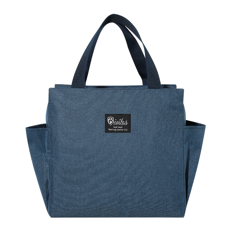 E-shop Isolierte Handtasche, Isolierte Lunchtasche mit doppelter Tasche, Tragbare Lunchbox-Tasche ohne Lebensmittelkontakt, Isolierte