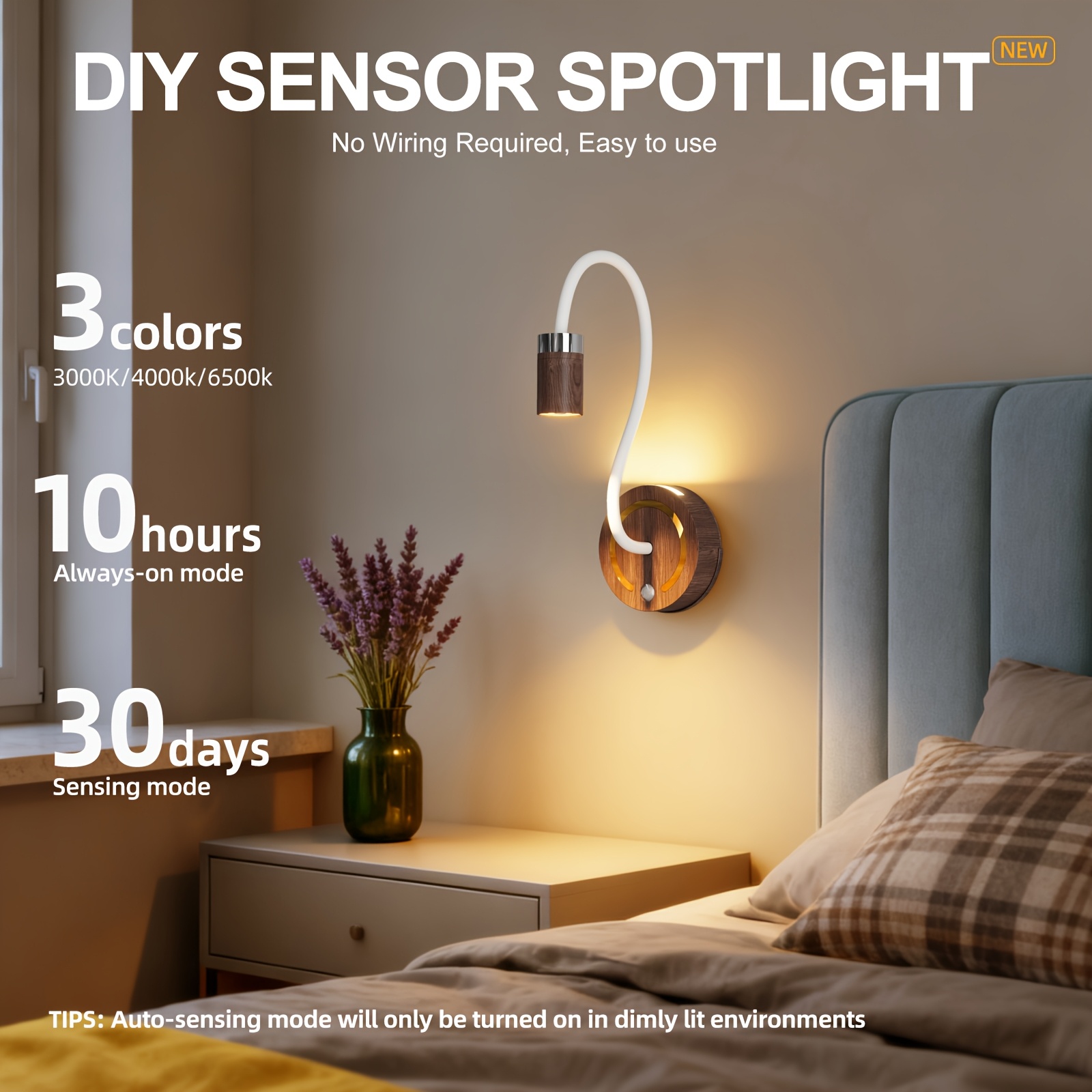 LED Smart Light with Adjustable Focus and Motion Sensor
