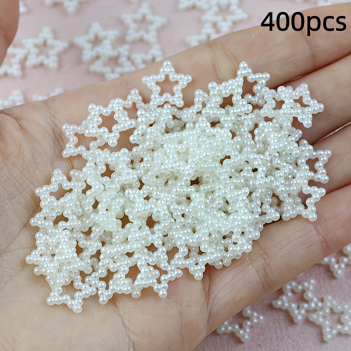 Image of 400pcs 12mm Beads Acrylic Connector Beads Spacer Beads Washers For Making Bracelets Necklaces Earrings Nail Clips Patches Phone Case Patches Jewelry Ornaments