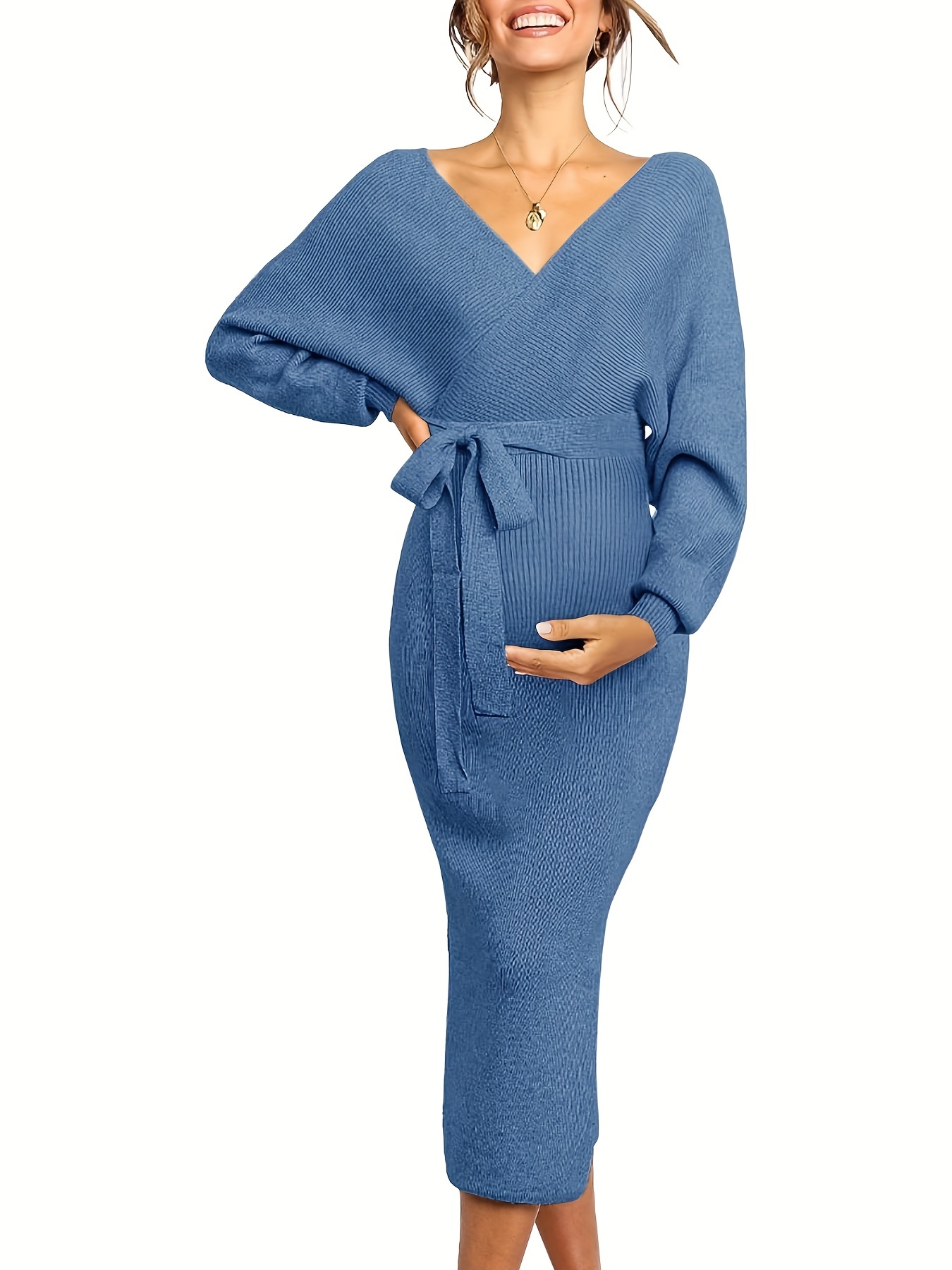 maternity nursing dress sweater dress women wedding guest Temu