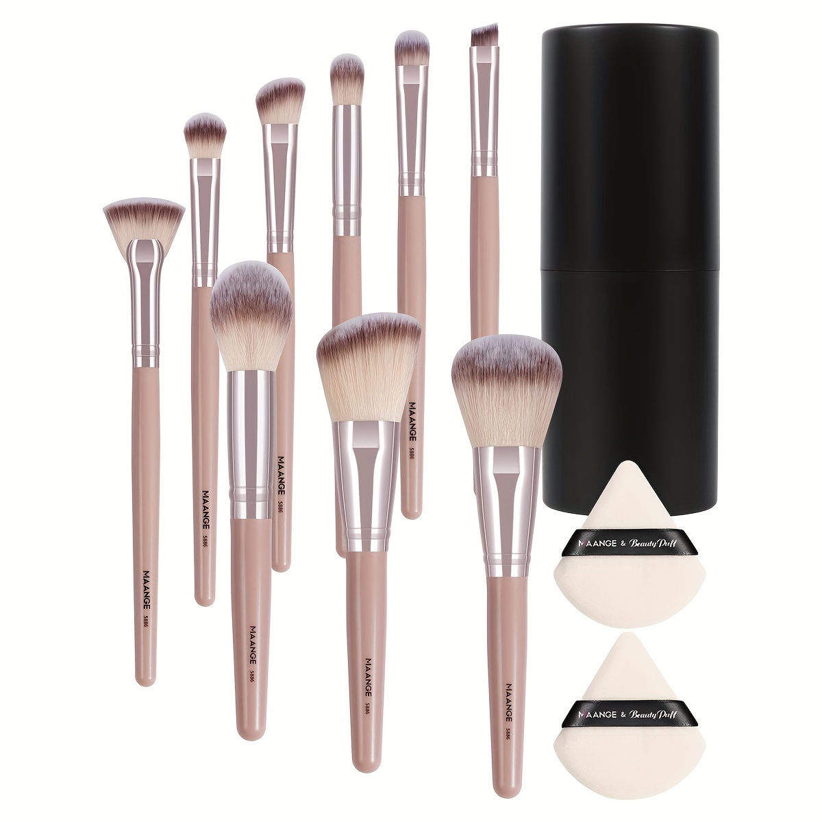 MAANGE 9/10/11/12pcs Professional Makeup Brush Kit