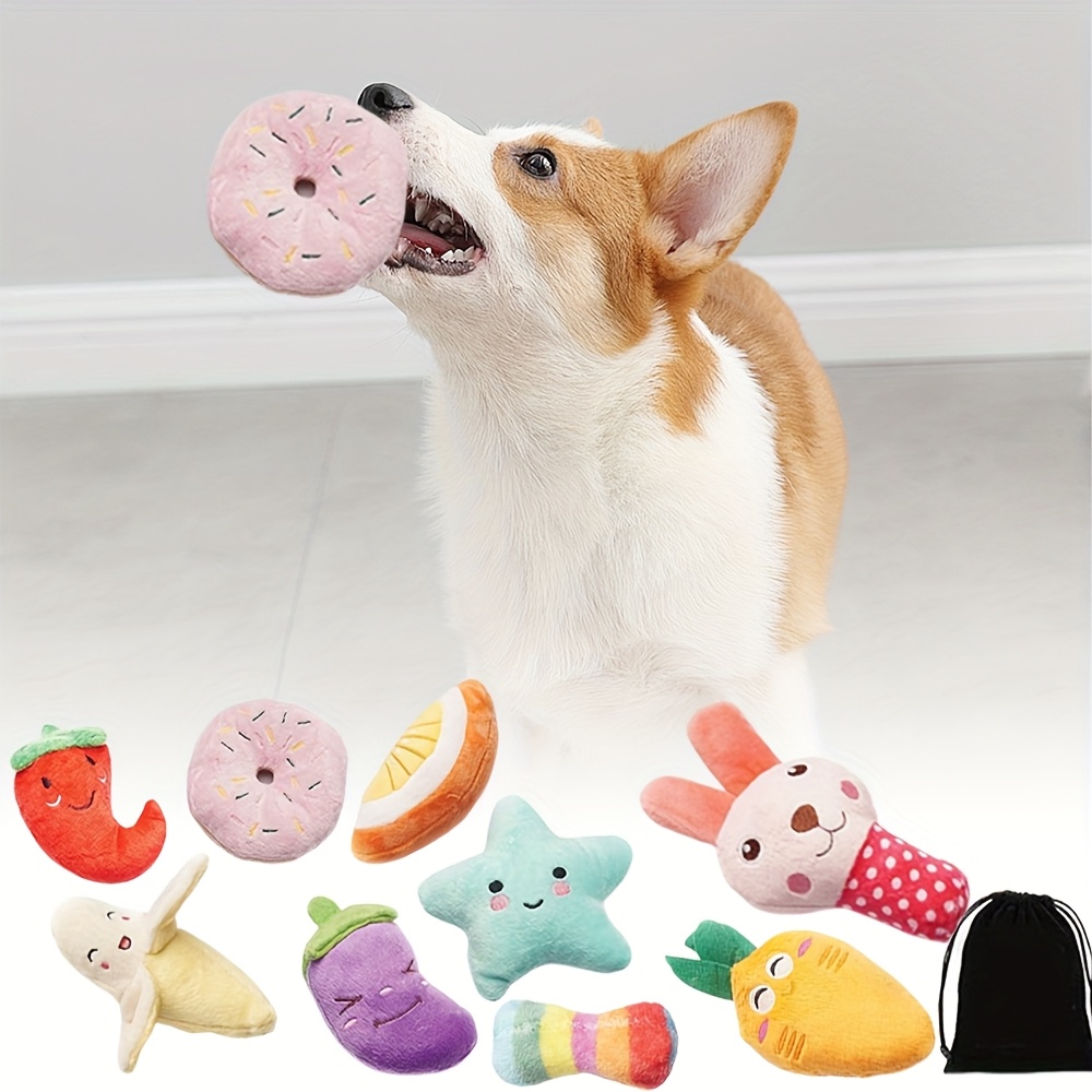 Temu – TEMU 9pcs Small Dog Plush Toys, Dog Toys, Cute Small Dog Toys, Colors And Styles, Soft Pet Toys