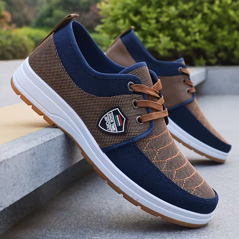 mens solid color solid sneakers lightweight low top lace up sneakers suitable for training outdoor daily wear cushioned sole breathable fabric upper casual sneakers no Product details 6