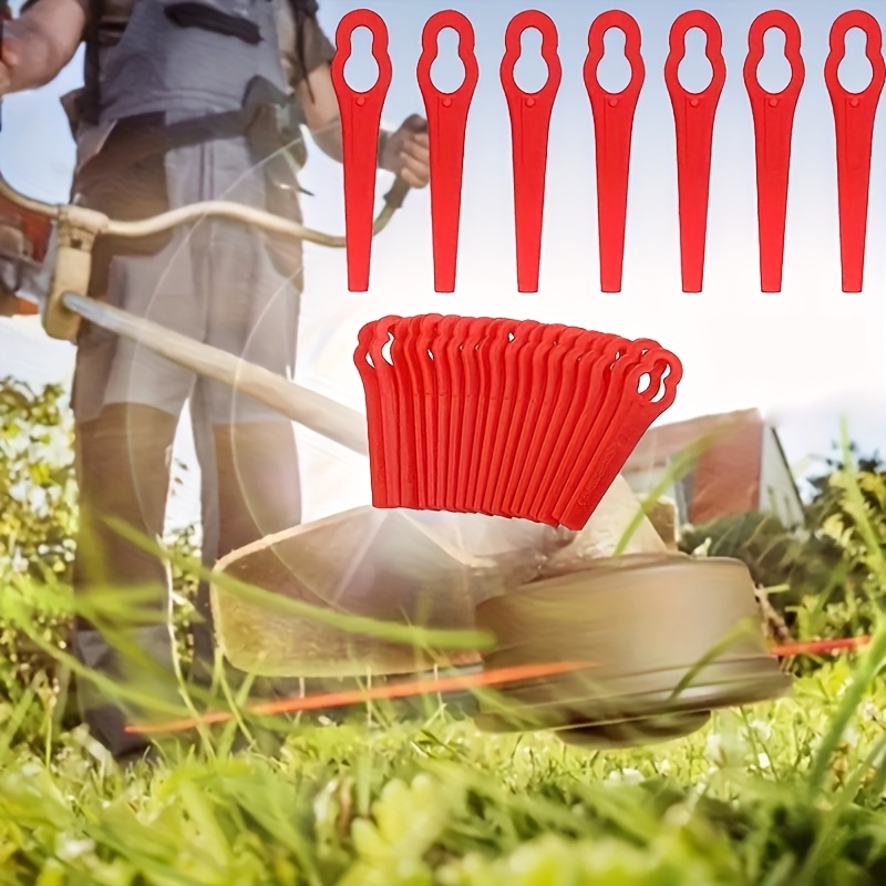 plastične oštrice  , zamjenske najlonske oštrice za kosilicu, plastične oštrice za vrt, zamjenske oštrice za kosilicu, trimere za travu, pogodno za zamjenske dijelove za vrtne trimere, dodaci za vrtni električni alat. 100 kom/200 kom