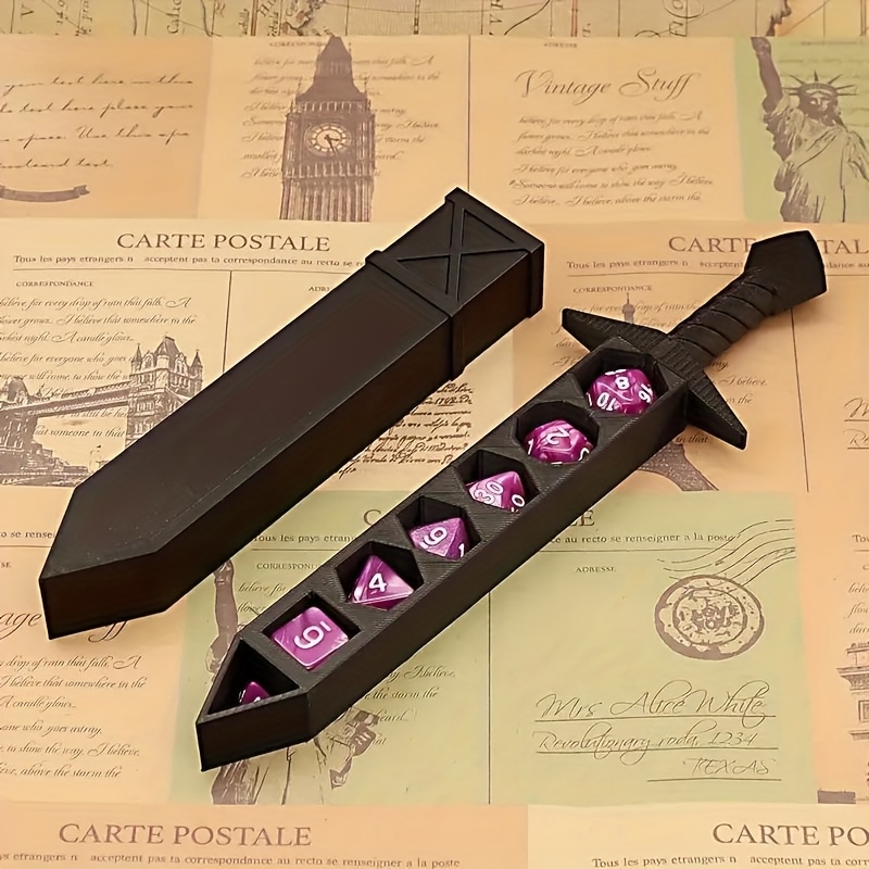 

A Rpg Dice Sword Set For Tabletop Games, Abs Material, Featuring An Anime , With Standard 22mm Dice Storage, By The X-an Brand As A Collectible Accessory For Players Aged 14 And Above.