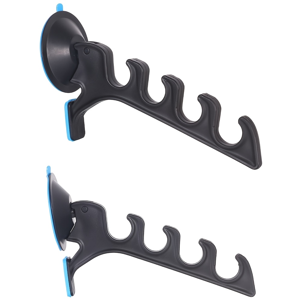 TEMU 2pcs No-drill Fishing Rod Holder, Car Wall Mount Pole Rack With Suction Cup, Portable Tackle Storage For Vehicle & Garage