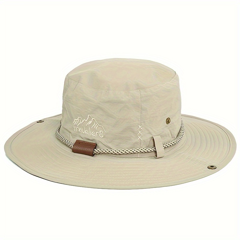 1pc Fisherman Hat Men's Summer Quick-drying Breathable Sun Hat Fishing Hat With Big Eaves Mountaineering Sun Hat