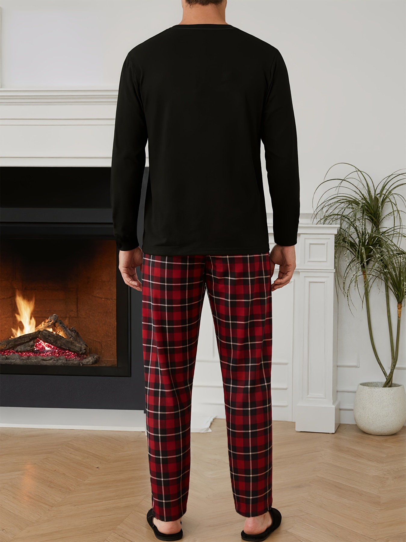 MEN/WOMEN Couple Style King Queen Letter Print Pattern Women's Long Sleeve Long Pants or Men's Long Sleeve Long Pants Loungewear Set, Men's Set or Women's Set, Men's 1pc Top + 1 Pair of Pants or Women's 1pc Top + 1 Pair of Pants