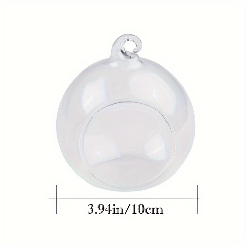 TEMU Set Of 6 Transparent Glass Vases, Each 10cm, Ideal For Floral Arrangements, , Stylish Embellishments, Plant Displays, Ornaments, And Hanging