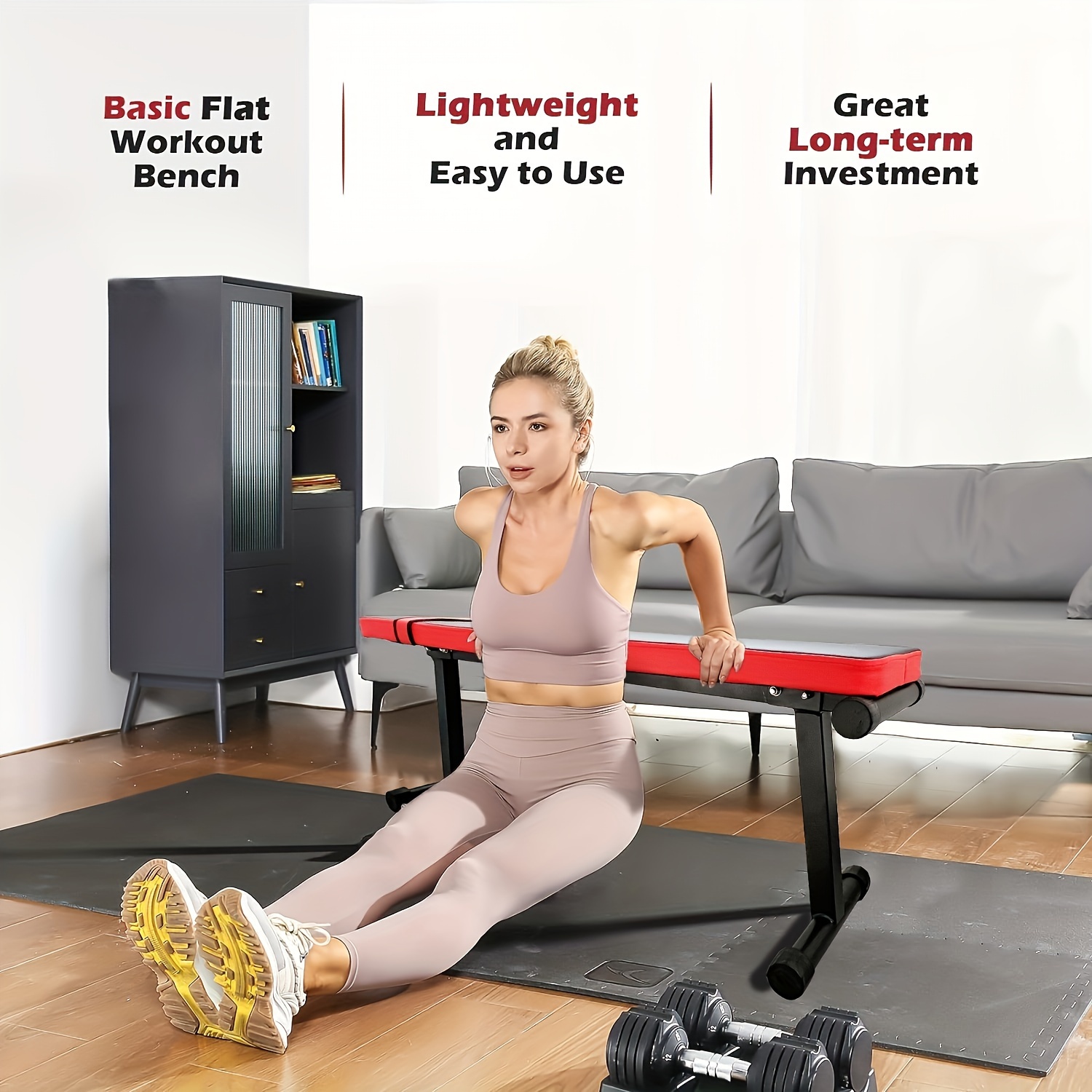 Foldable Weightlifting Bench for Home Use