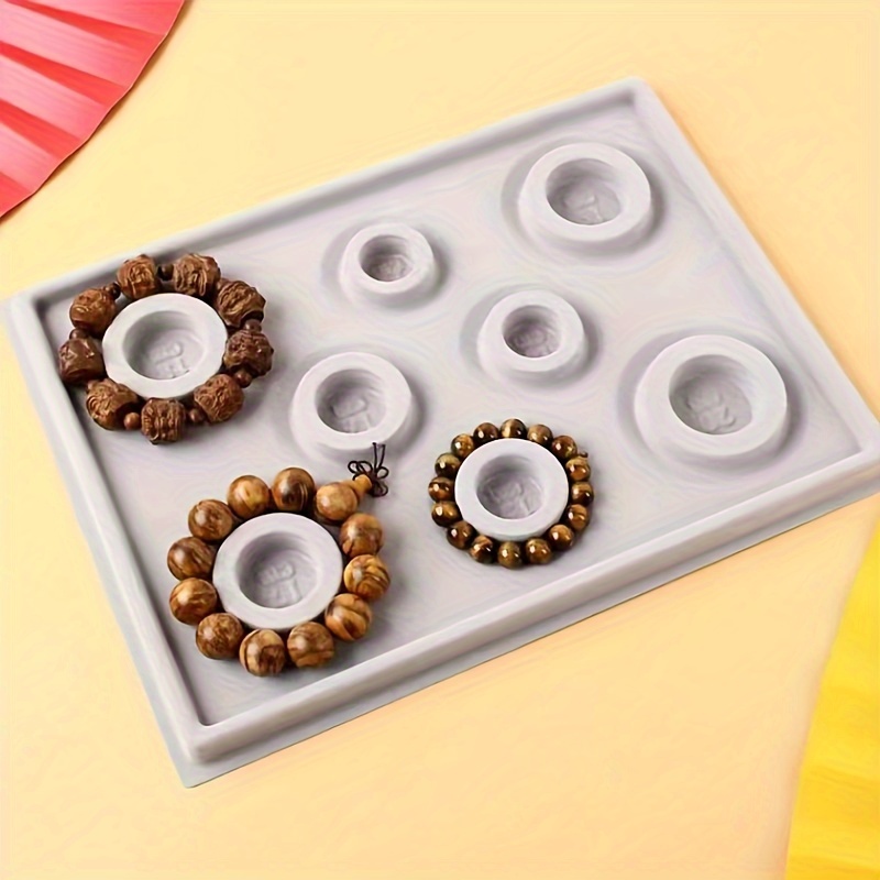 TEMU Diy Jewelry Bead Tray With Sizes Indicated - Plastic Design Board For Handmade Bracelets And Necklaces