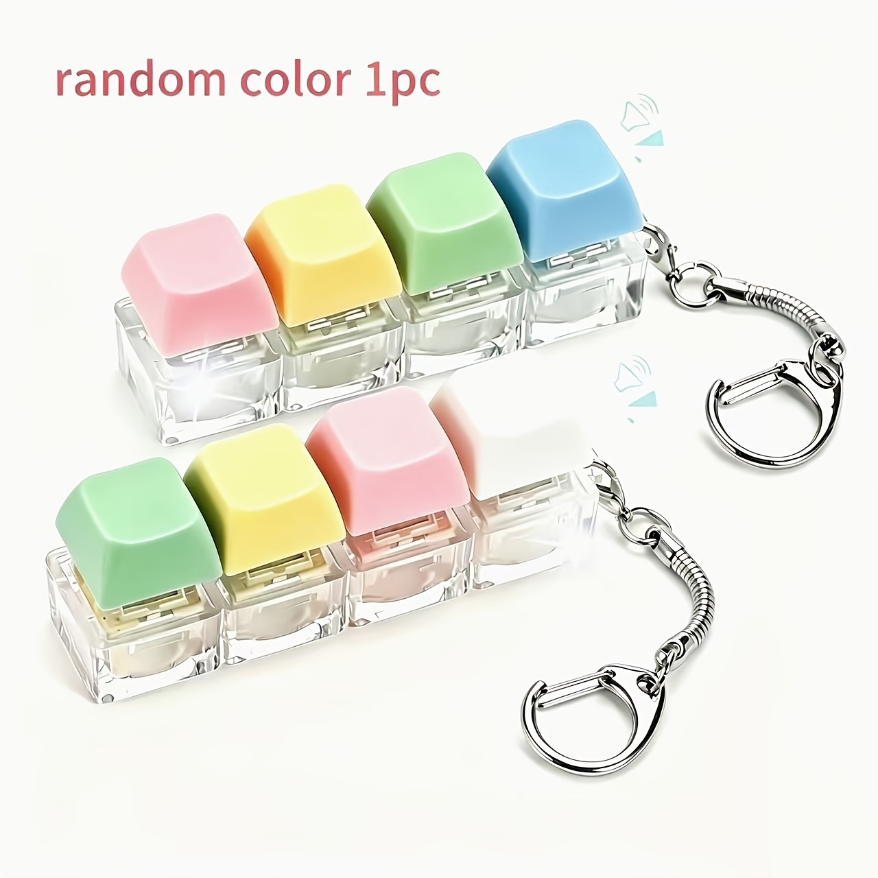 1 Relax Keychain Toy, Keycap Press Design, Key Ring, Decompression And Relaxation Gadget, Random Color, Gift For Halloween/thanksgiving/christmas/easter