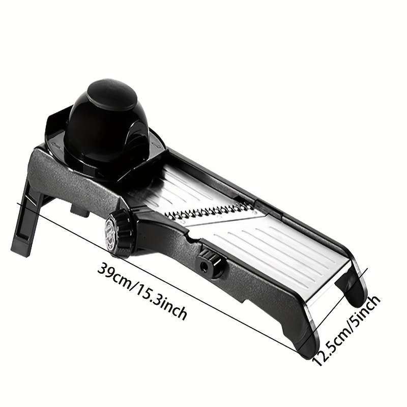 TEMU Adjustable Mandoline Food Slicer - Manual Vegetable Cutter With Interchangeable Blades For Potatoes, Carrots, Onions, - Ergonomic Kitchen Tool