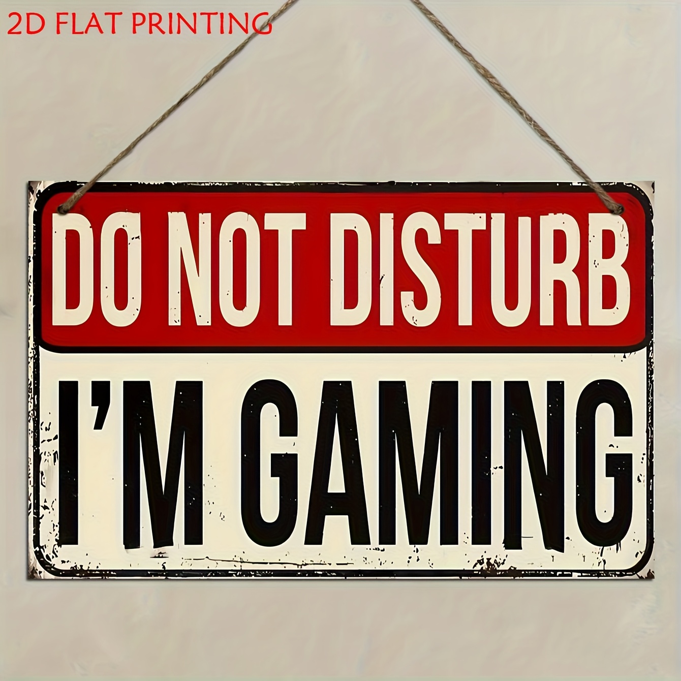TEMU 2d Flat, 1pc Wooden Decorative Sign & Plaque, Vintage Gaming Sign Don't Trespass / / I'm Gaming, Unique Gift, Video Game Room Decor For Office,