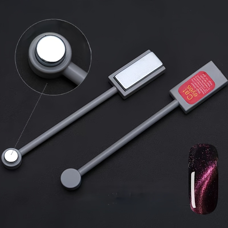 

2-pack Unscented Magnetic Gel Nail Polish Stick, 3d Nail Enhancement Tool With Dual Heads