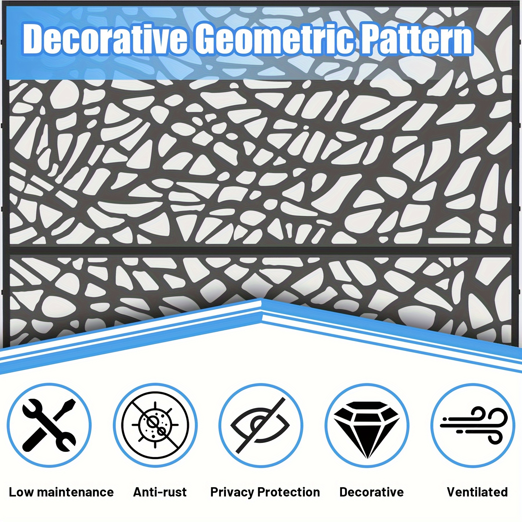 Metal Privacy Screens And Plastic Panels With Free Standing