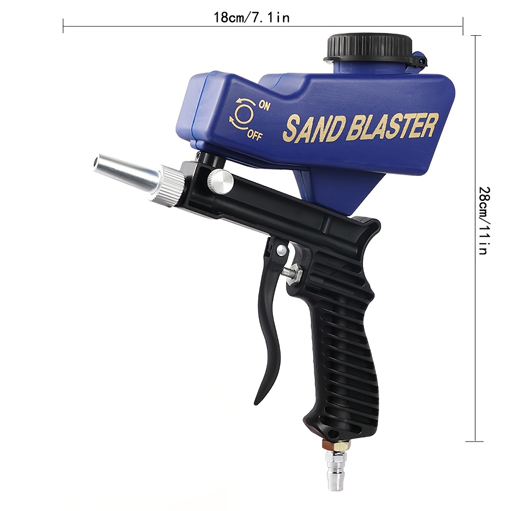 90psi portable sandblasting tool air consumption 7 0cfm sand outlet inner diameter 6 5mm adjustable gravity spraying tool for rust removal and paint removal requires air compressor to  